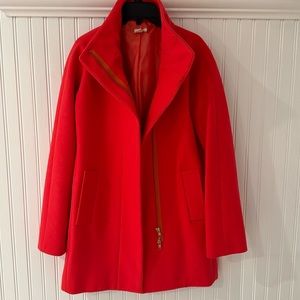 JCREW Mid-length coat with gold detailing. Size 00